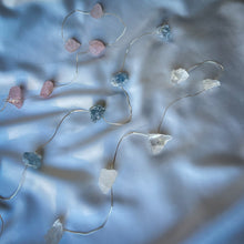 Charger l'image dans la galerie, Guirlandes lumineuses - Quartz Rose, Cristal de Roche, Célestine