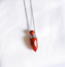 Charger l'image dans la galerie, 'Artémis' collier fiole - Jaspe Rouge