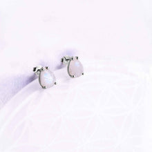 Charger l'image dans la galerie, 'Olympe' boucles d'oreilles - Pierre de Lune Bleue