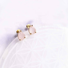 Charger l'image dans la galerie, 'Olympe' boucles d'oreilles - Quartz Rose