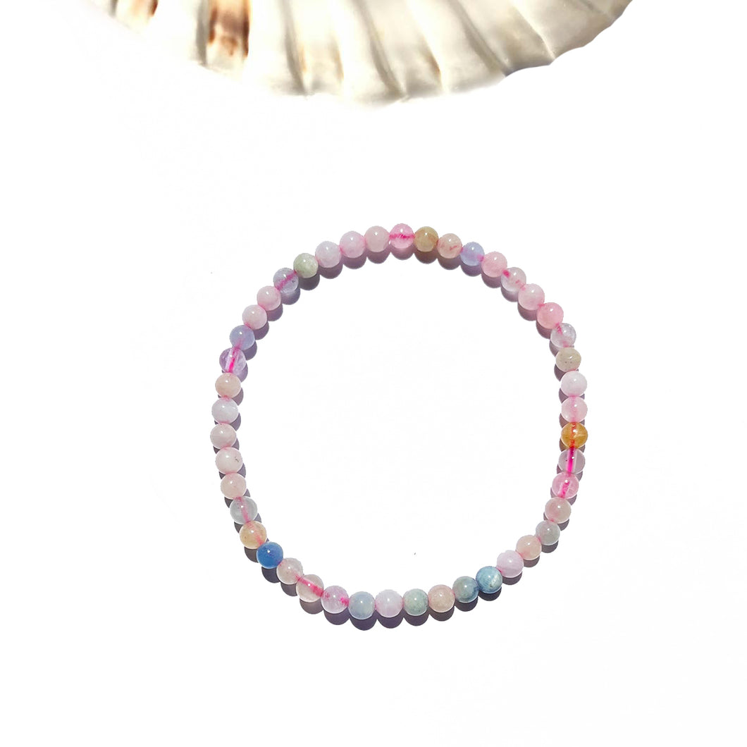 'Vénus' Bracelet - Morganite & Aigue Marine