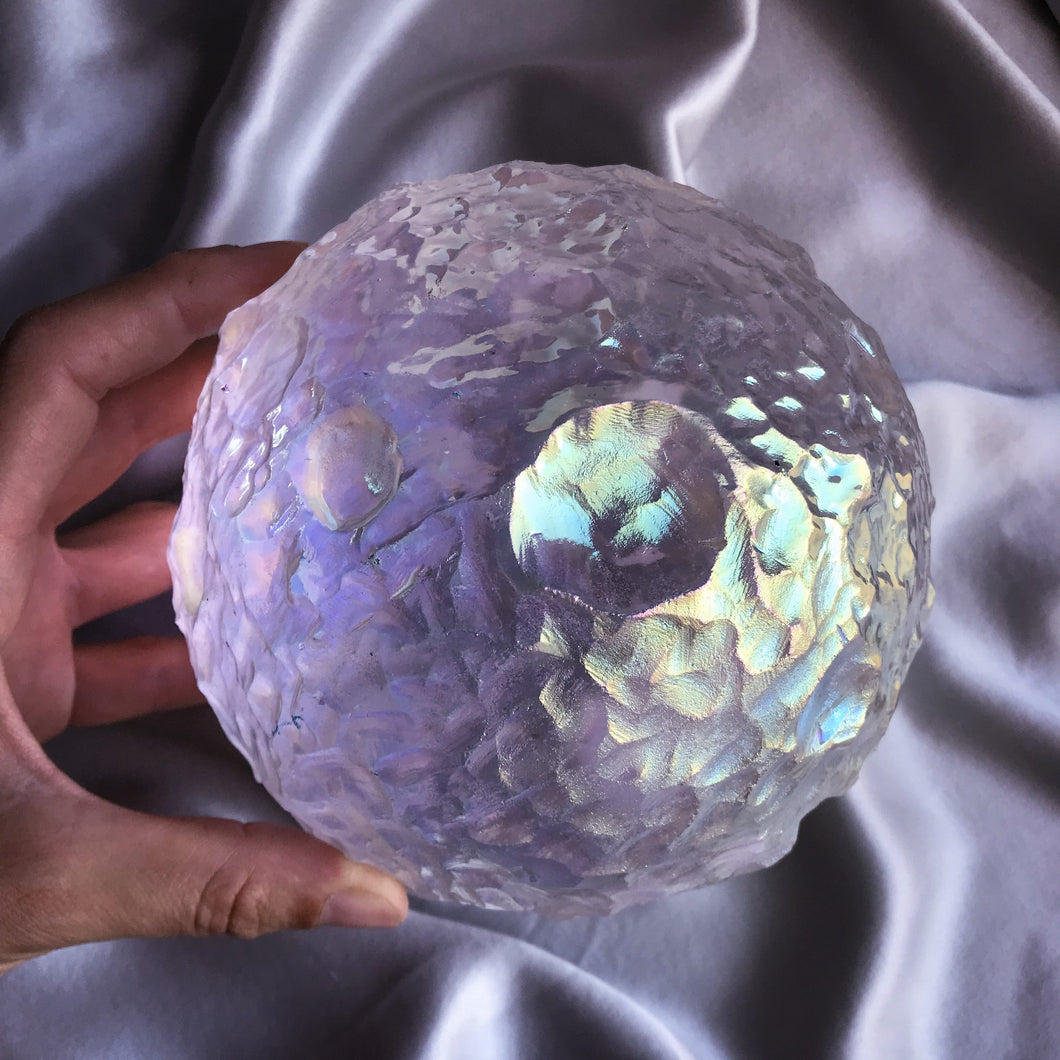 Grande Sphère Pleine Lune - Cristal de roche Angel Aura