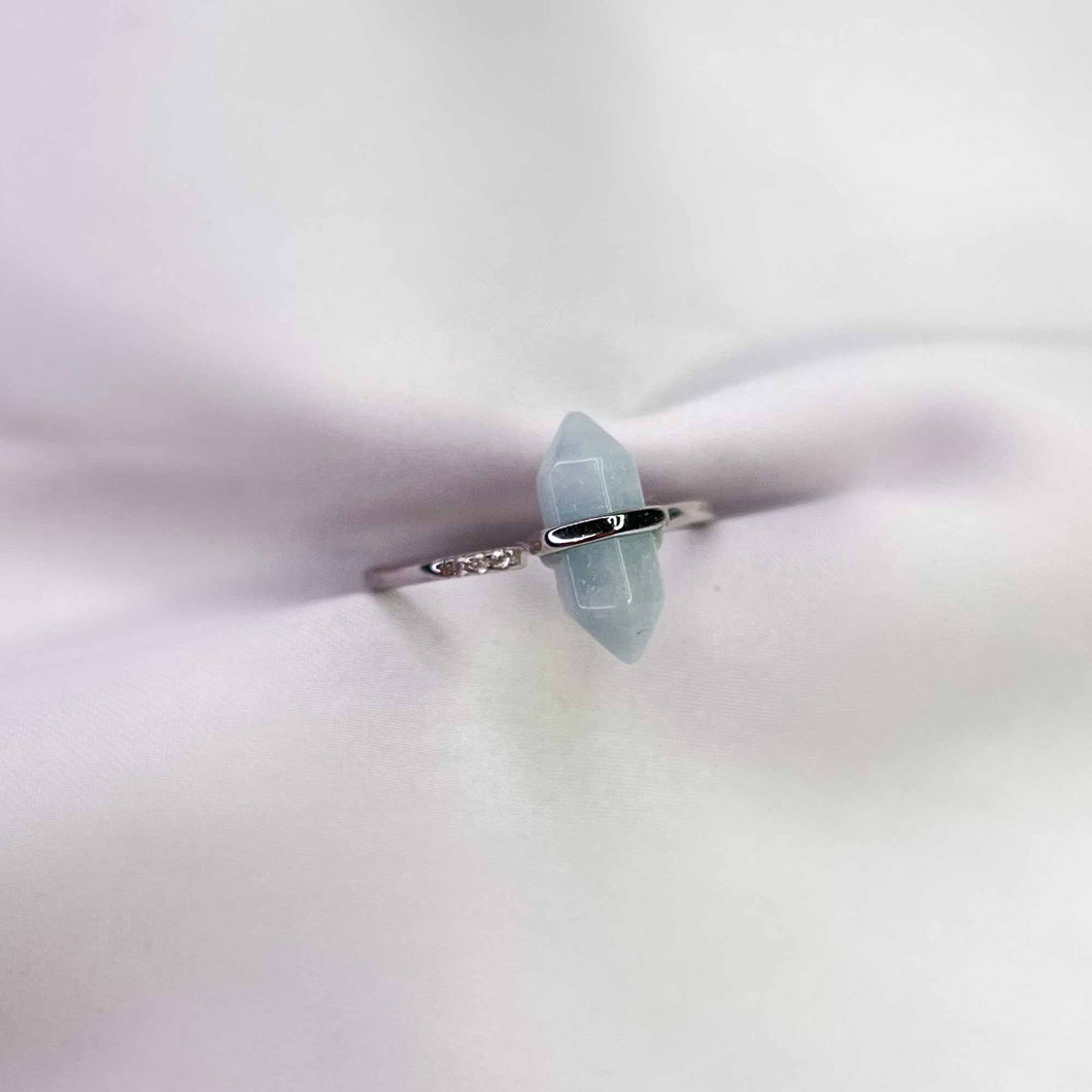 'Séléné' bague - Aigue Marine