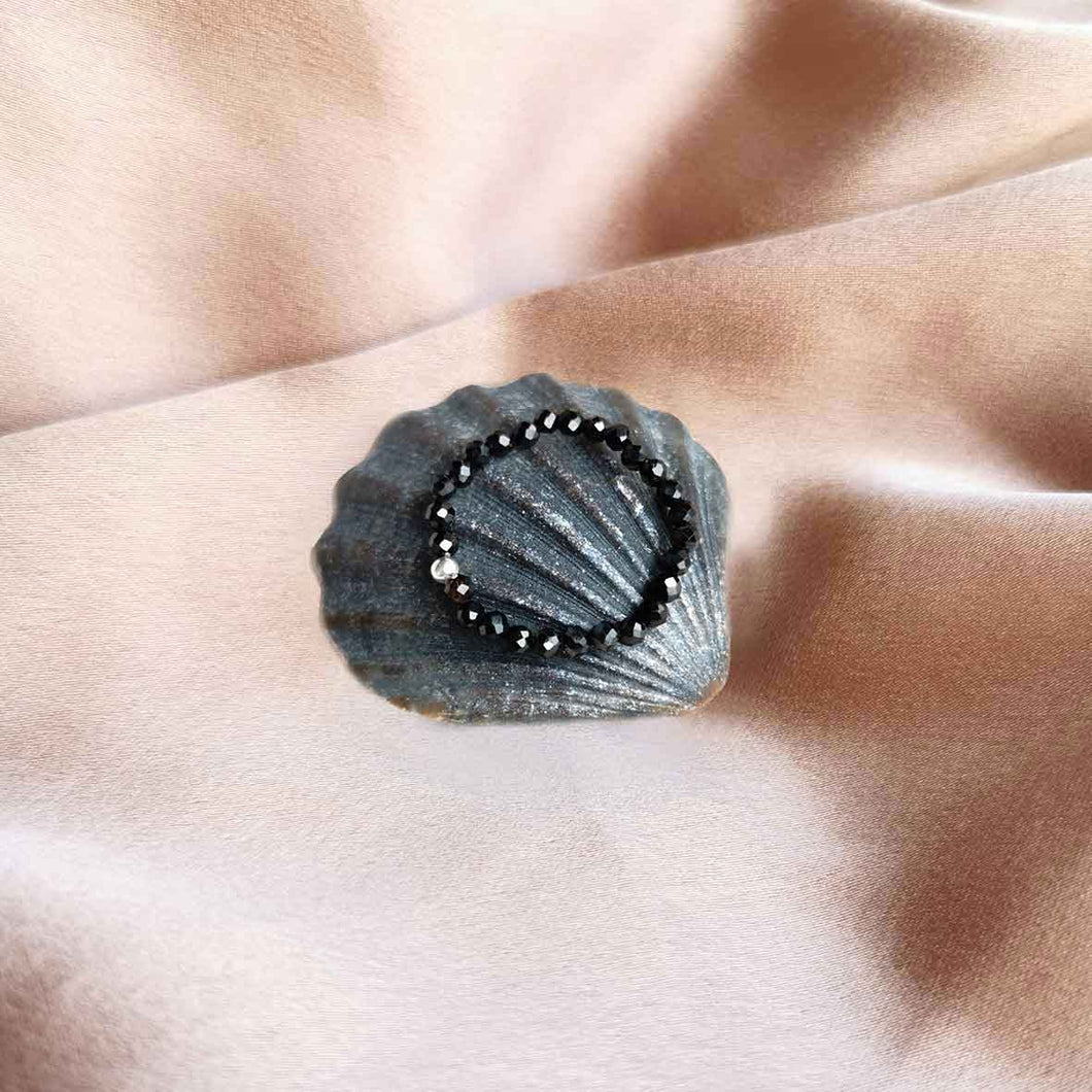 'Théia' bague - Spinelle Noir