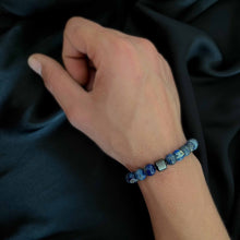Charger l&#39;image dans la galerie, &#39;Hélios&#39; bracelet homme - Lapis Lazuli
