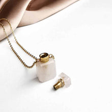 Charger l&#39;image dans la galerie, &#39;Jouvy&#39; collier fiole - Quartz Rose
