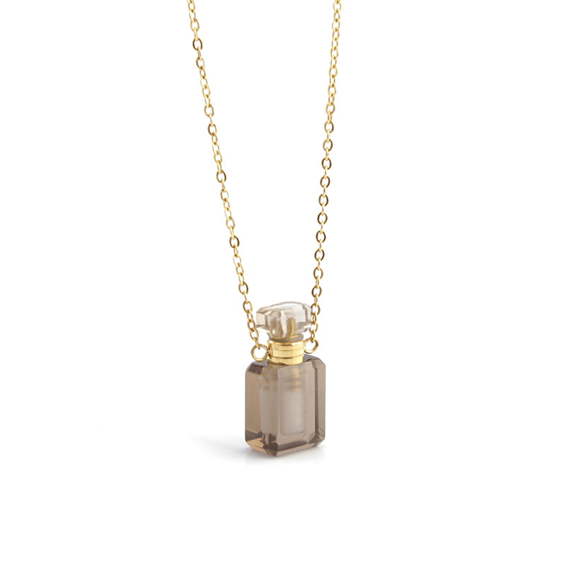 'Jouvy' collier fiole - Quartz fumé