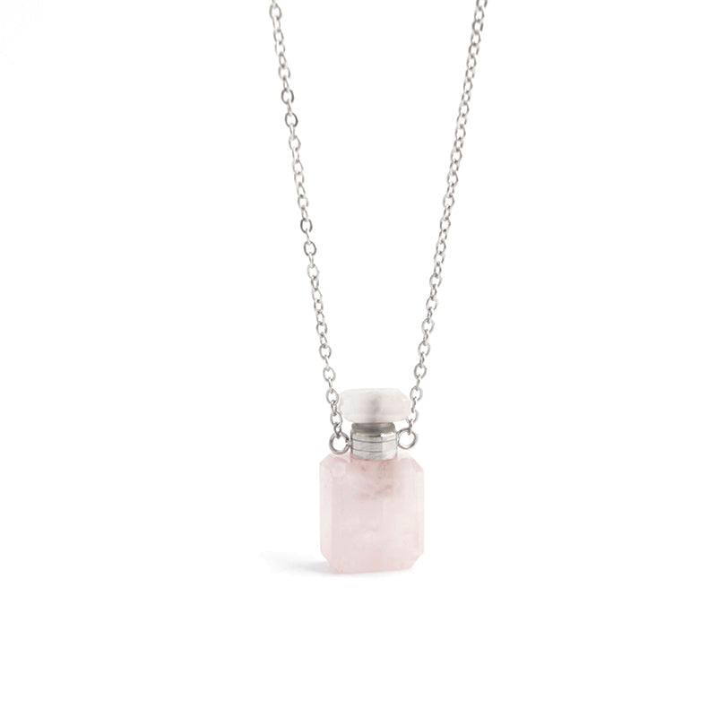 'Jouvy' collier fiole - Quartz Rose