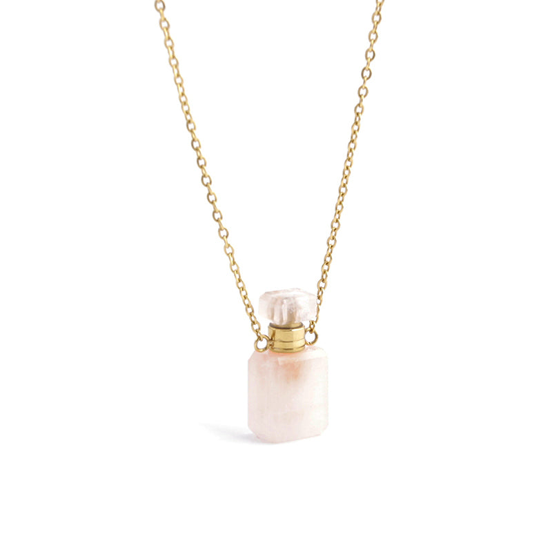 'Jouvy' collier fiole - Quartz Rose