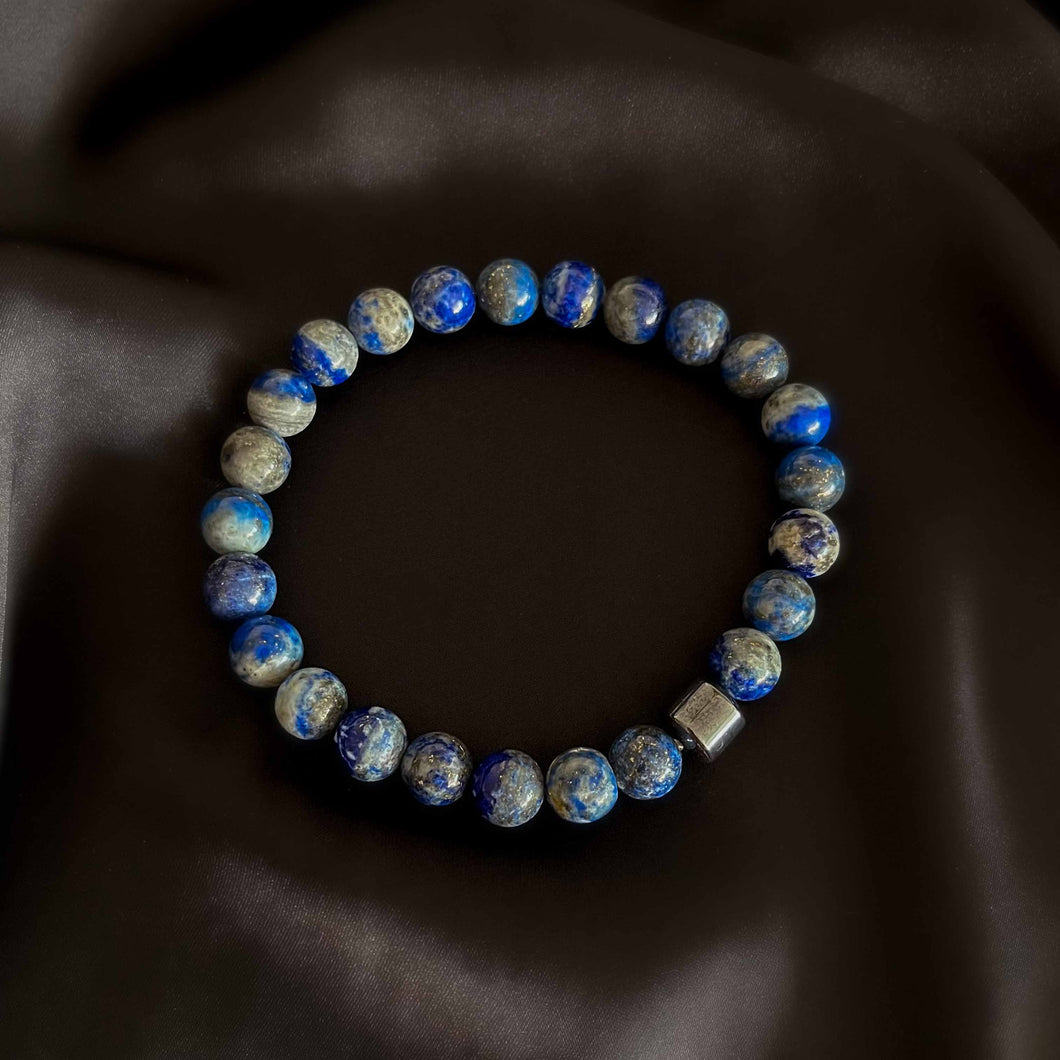 'Hélios' bracelet homme - Lapis Lazuli