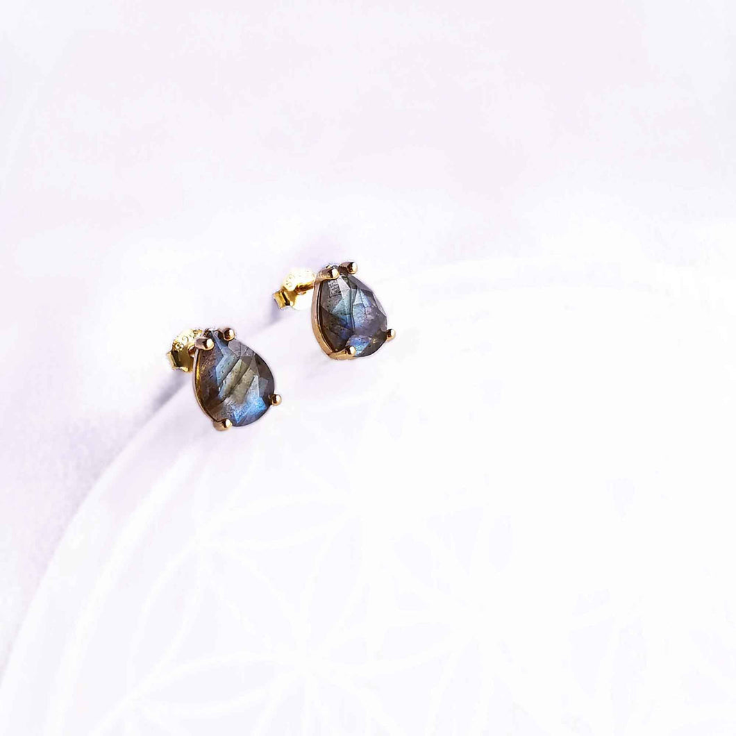 'Olympe' boucles d'oreilles - Labradorite